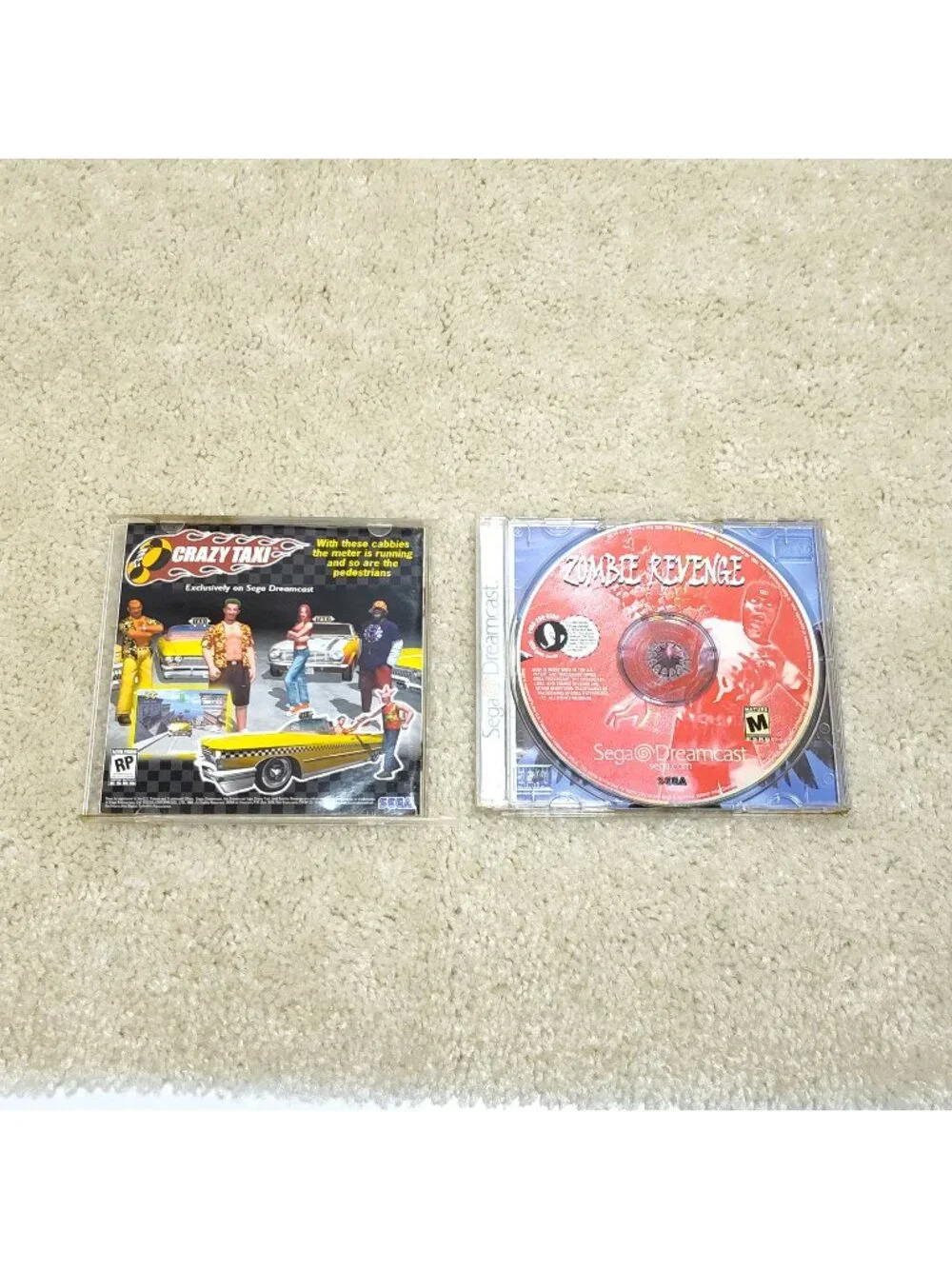 Sega Dreamcast Zombie Revenge Manual & Disc House of the Dead 51038 Tested Works
